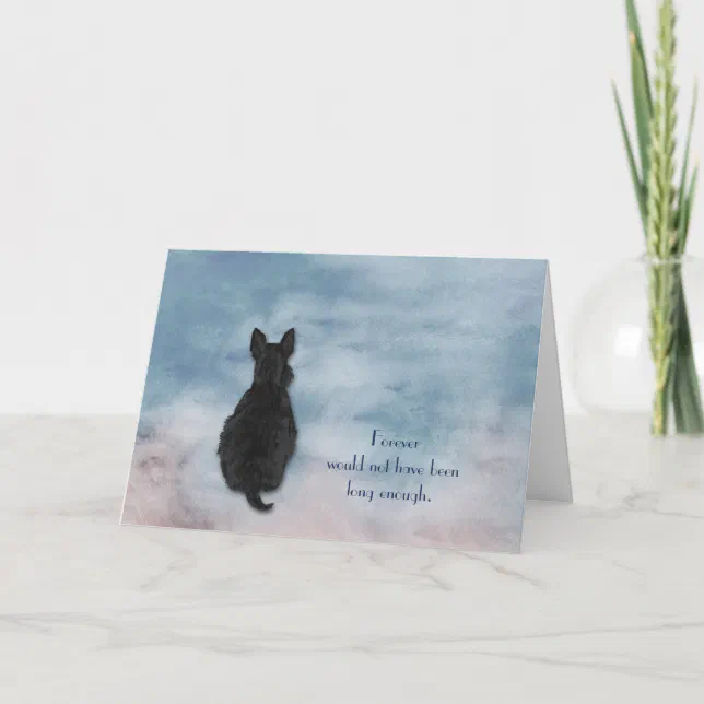 Loss of Scottie Dog Sympathy Card | Zazzle