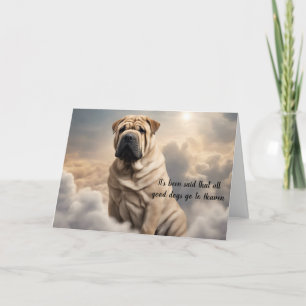Loss of Shar-Pei Dog Heaven Sympathy Holiday Card