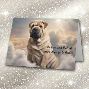 Loss of Shar-Pei Dog Heaven Sympathy Holiday Card