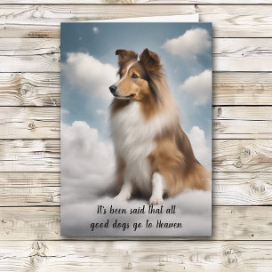 Loss of Shetland Sheepdog Heaven Sympathy Card