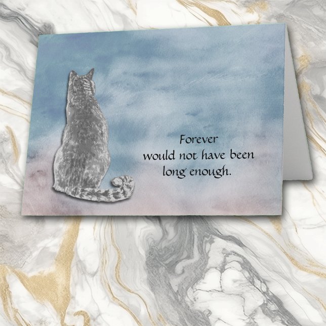 Loss of Silver Gray Tabby Cat Sympathy Card (Creator Uploaded)