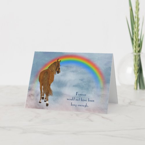 Loss of Sorrel Horse Condolence Sympathy Card