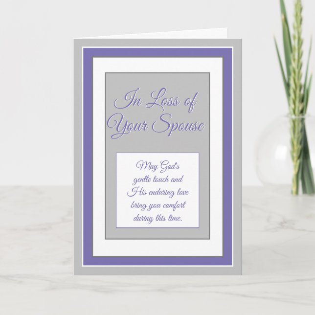 Loss of Spouse Christian Sympathy card (Front)