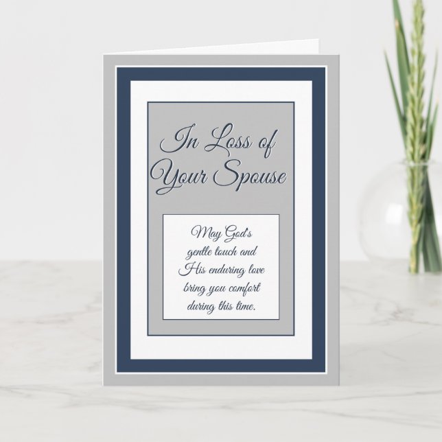 Loss of Spouse Christian Sympathy card (Front)