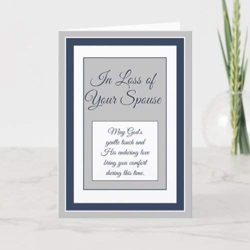 Loss of Spouse Christian Sympathy card