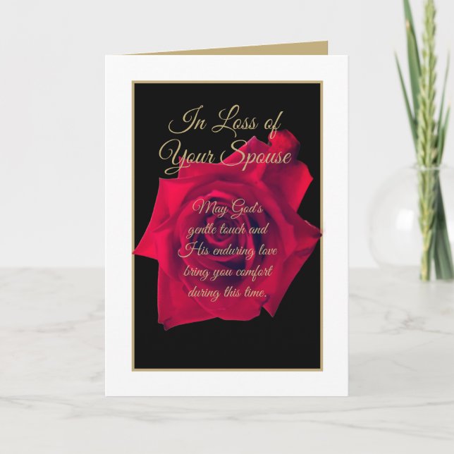 Loss of Spouse Christian Sympathy card (Front)
