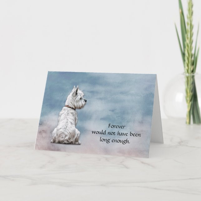 Loss of Westie Condolence Sympathy Holiday Card (Front)