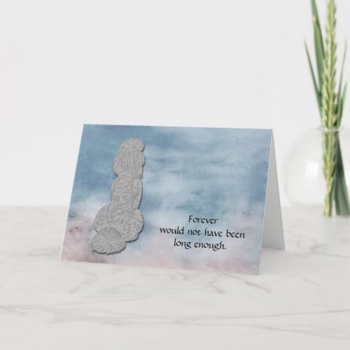 Loss of White Poodle Condolence Sympathy Card