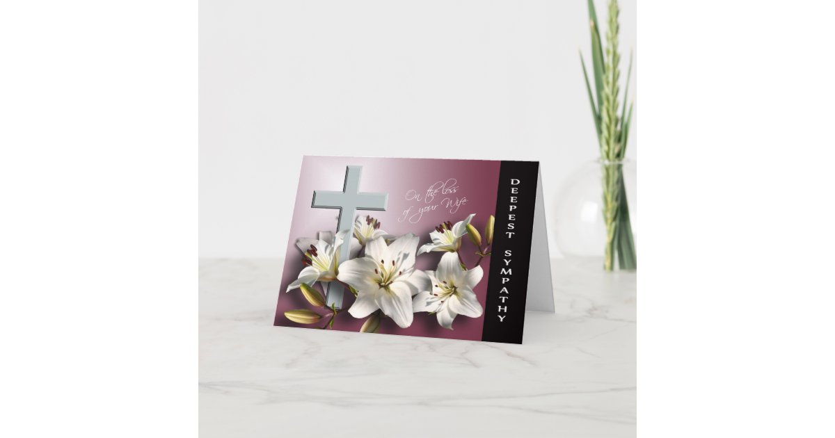 Loss Of Wife With Deepest Sympathy Card