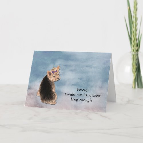 Loss of Yorkie Condolence Sympathy Card