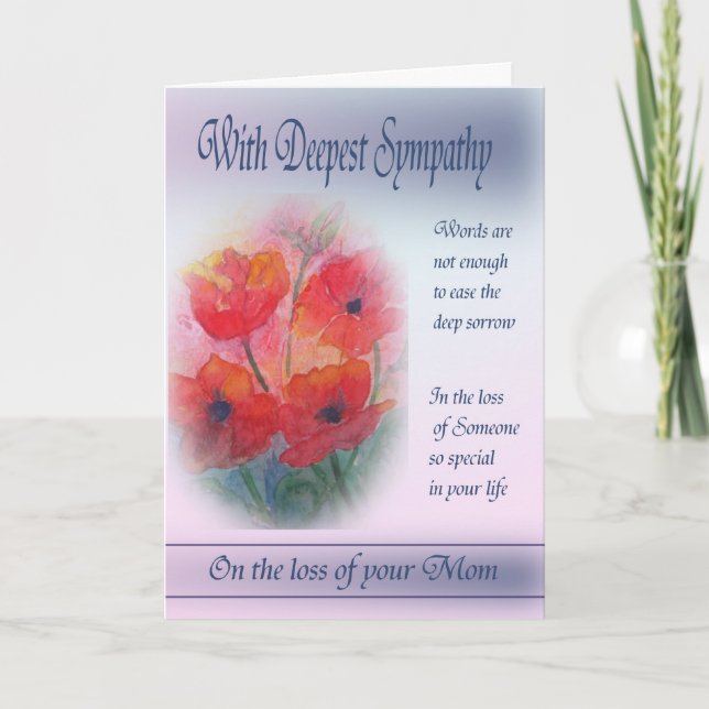 Loss of your Mom - With Deepest Sympathy Card (Front)