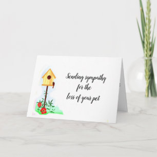 **LOSS OF YOUR PET** MEMORIES TO CHERISH CARD