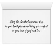 **LOSS OF YOUR PET** MEMORIES TO CHERISH CARDS (Inside Horizontal (Bottom))