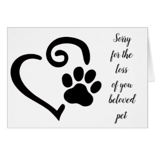 **LOSS OF YOUR PET** MEMORIES TO CHERISH CARDS