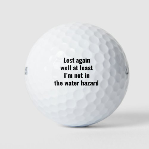 lost again funny and sarcastic golf balls