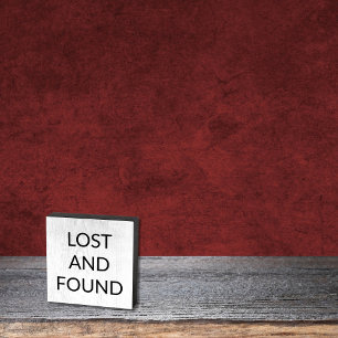 Lost And Found Area 6x6 Wooden Box Sign