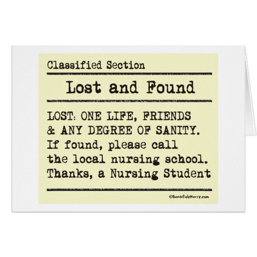 Lost and Found Cards (Front Horizontal)
