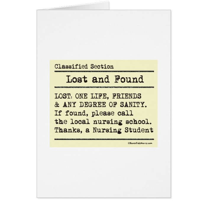 Lost and Found Greeting Cards