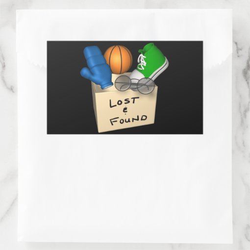Found Sign Sticker Lost And Found Rectangular Sticker | Zazzle