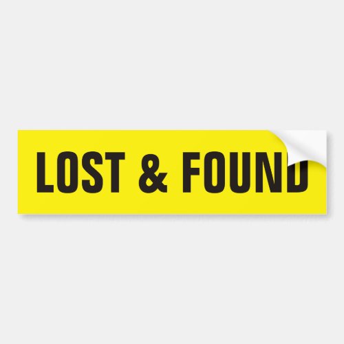 Lost and found sign vinyl sticker