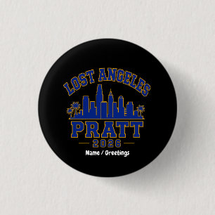 Lost Angeles Pratt 2026 Skyline Varsity Retro Blue Button