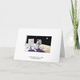 Lost Astronaut Funny Greeting Card