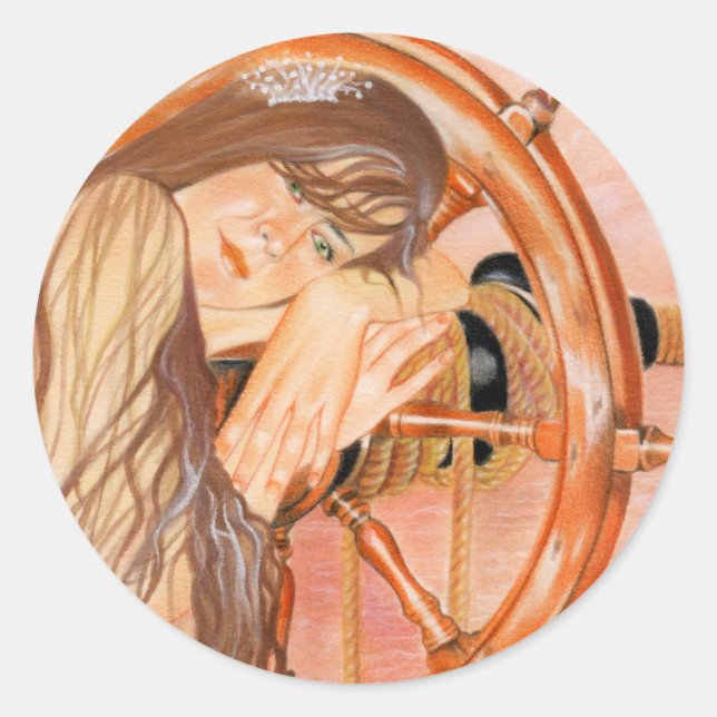 Lost at Sea Mermaid Sticker (Front)