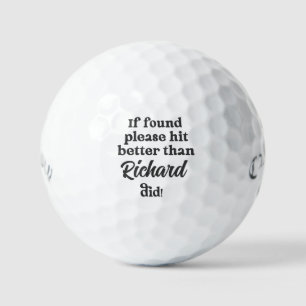 Lost Ball Pun Golf Balls - Custom Name Funny
