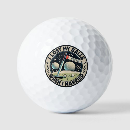 Lost balls when married  Funny sayings Golf Ball