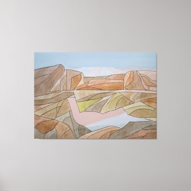 Lost Beach Watercolor Line Art Print (Front)