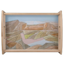 Lost Beach Watercolor Line Art Print