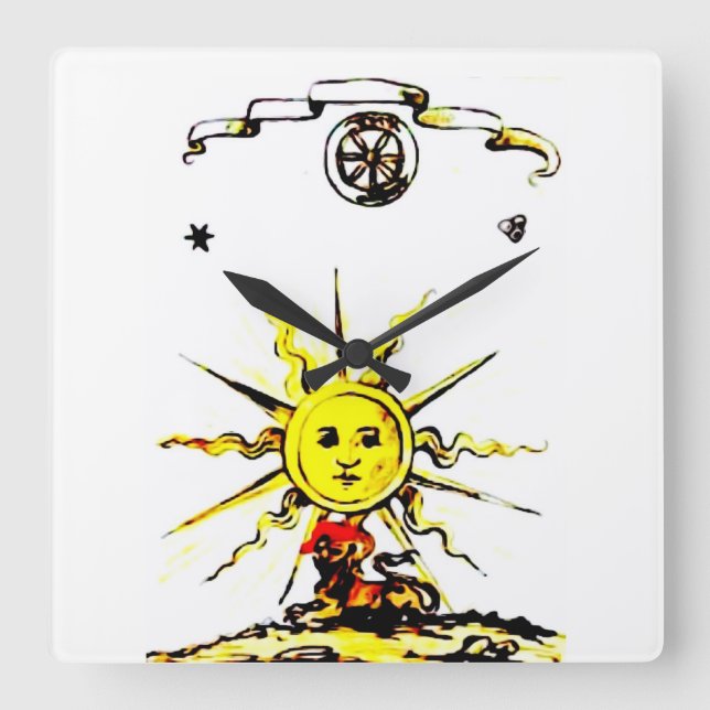 LOST BOOK OF NOSTRADAMUS SQUARE WALL CLOCK (Front)