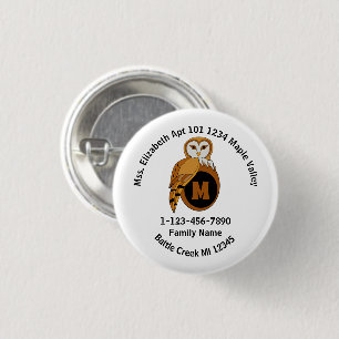 Lost British Barn Owl Family Home Address Button