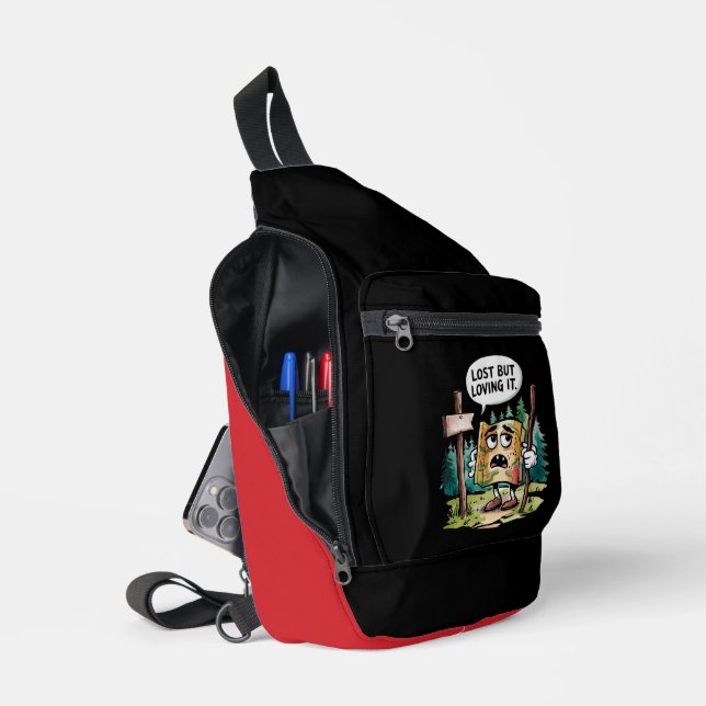 Lost But Loving It Adventure Sling Bag (Open)