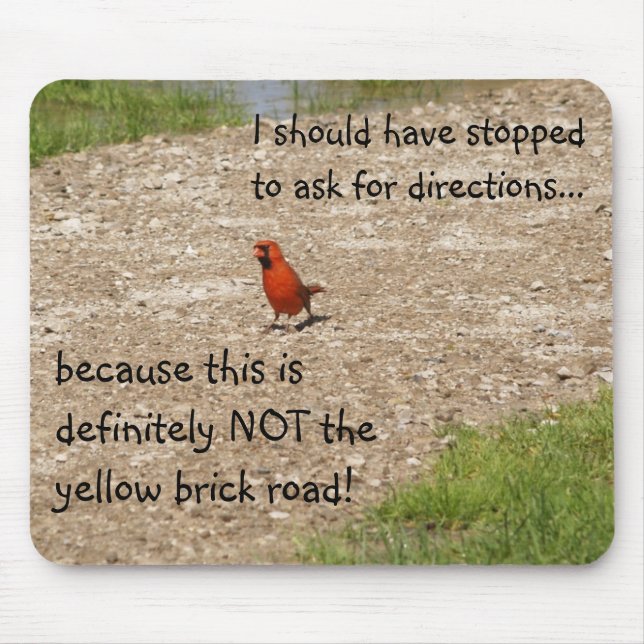 Lost Cardinal on Path Mouse Pad (Front)