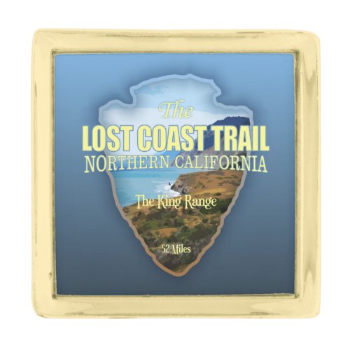 Lost Coast Trail arrowhead Gold Finish Lapel Pin