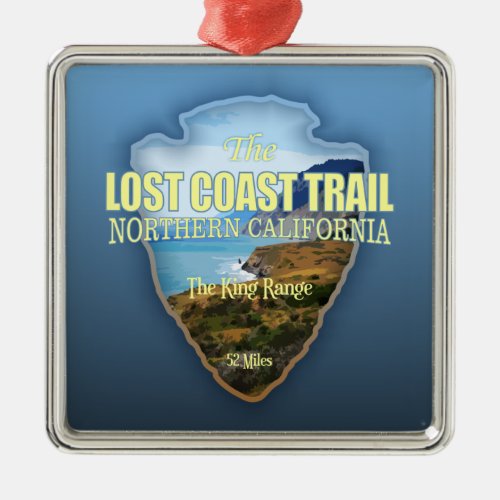 Lost Coast Trail arrowhead Metal Ornament