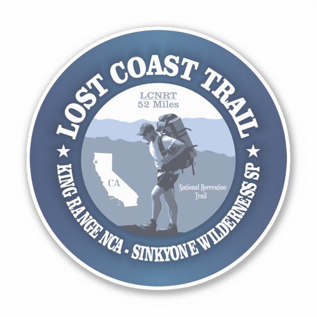 Lost Coast Trail (BG) Sticker (Front)