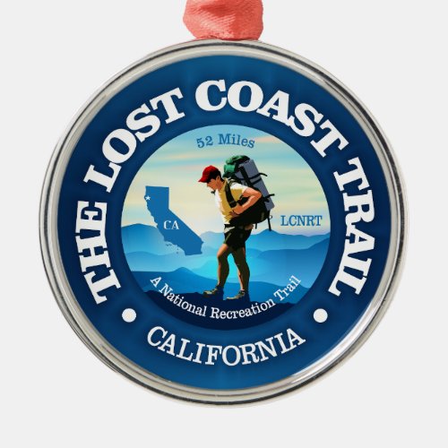 Lost Coast Trail C Metal Ornament