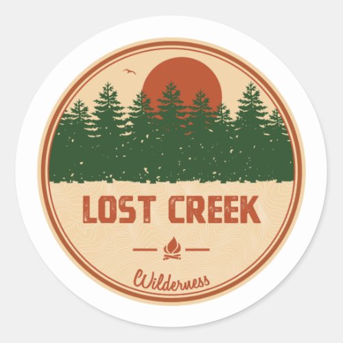 Lost Creek Wilderness Classic Round Sticker