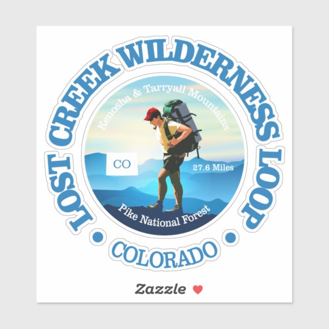 Lost Creek Wilderness Loop (Hiker C) Sticker (Sheet)