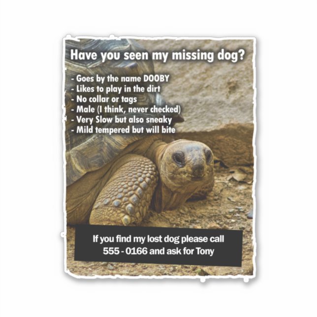 Lost Dog DOOBY Sticker (Front)