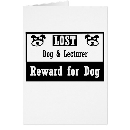 Lost Dog Lecturer Cards (Front)