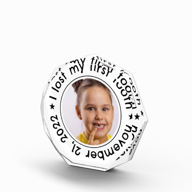 Lost First Tooth Kid's Congratulation Milestone Acrylic Award (Right)
