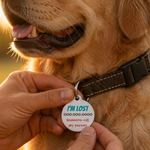 Lost Found Return Pet ID Tag