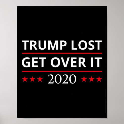 Lost Get Over It Funny Biden Harris Won Election 2 Poster