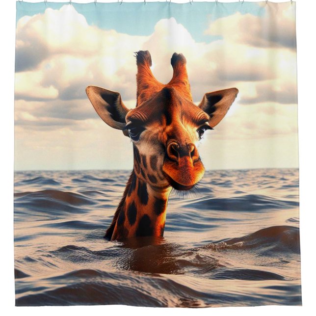 Lost Giraffe Shower Curtain (Front)