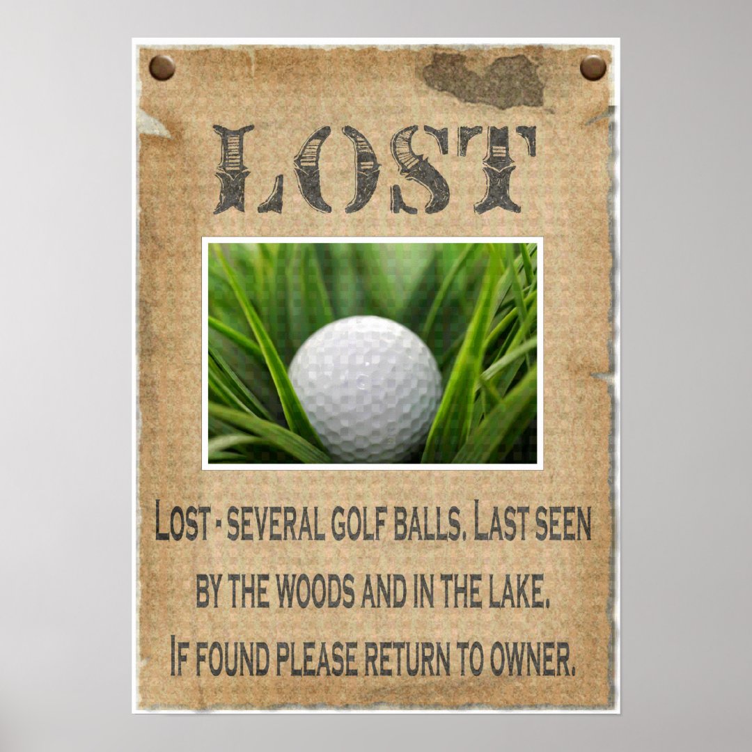 LOST Golf Ball Poster Zazzle