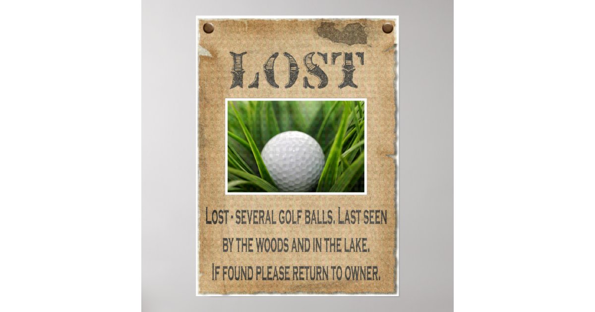 LOST Golf Ball Poster Zazzle