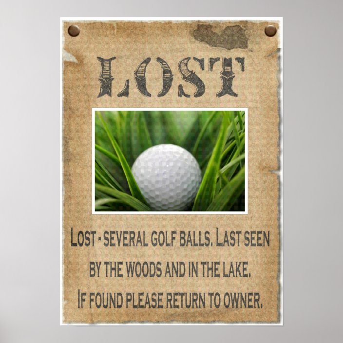 LOST Golf Ball Poster